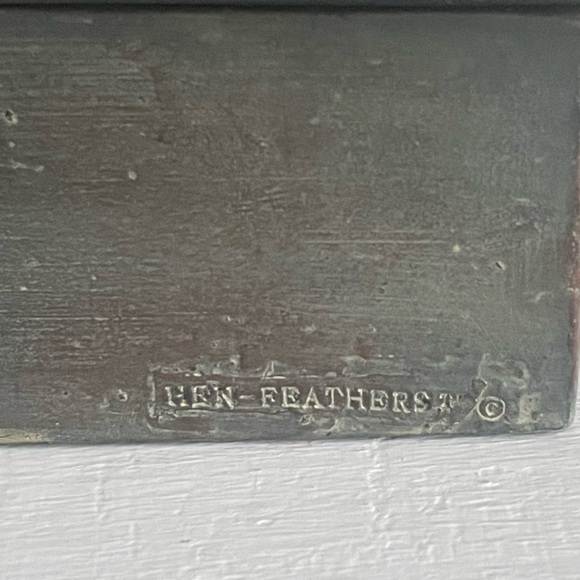 Vintage Hen Feathers Sugar Maple Trinket Box - Picture 4 of 10